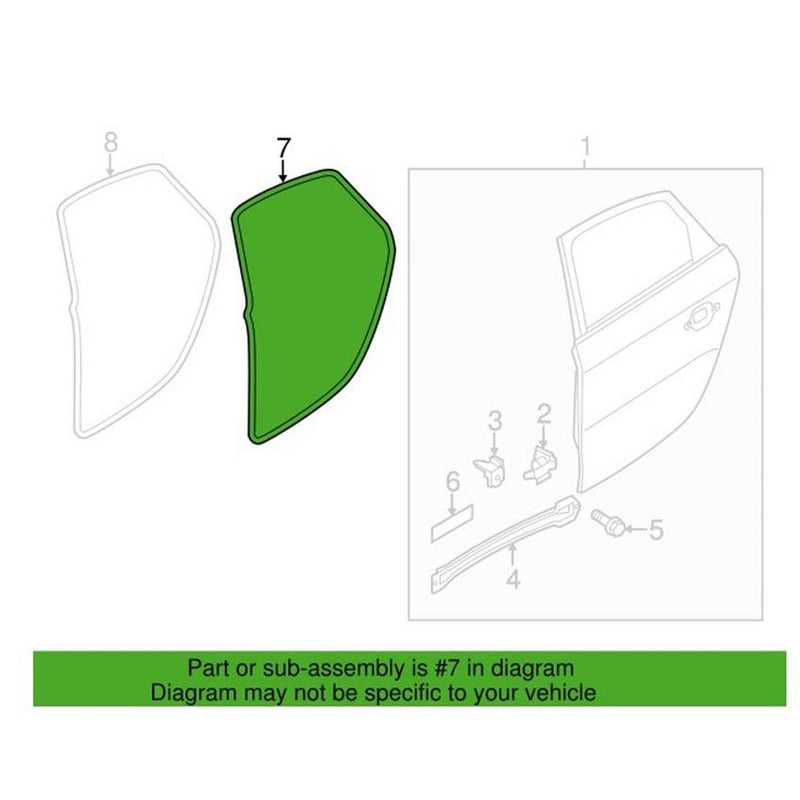 Genuine VW/Audi Door Seal – Rear Passenger Side Outer 8K9839912Q