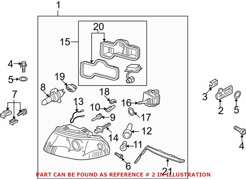 Genuine VW/Audi Headlight Bracket – Driver Side 8L0941454