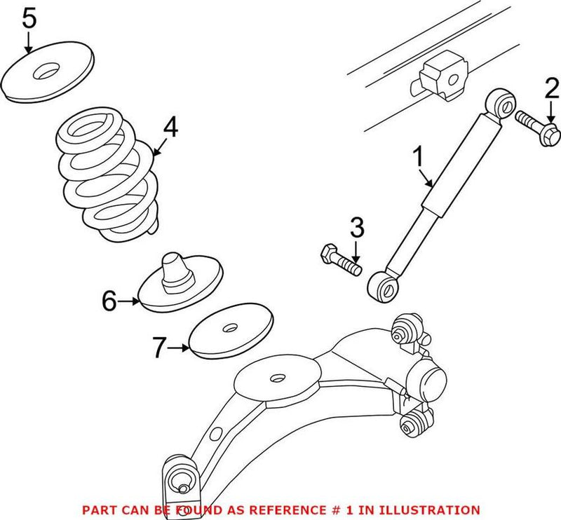 VW Shock Absorber – Rear 8N0512011AH