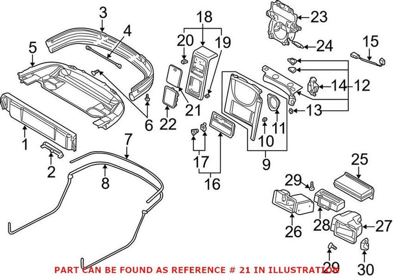 Glove Box Lid – Rear (Black)