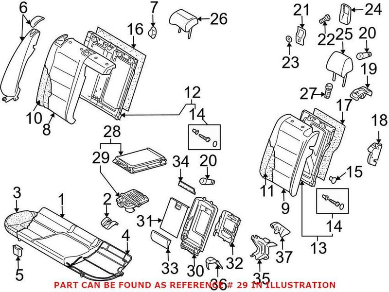 VW Seat Armrest Cup Holder 8P0885995B6PS