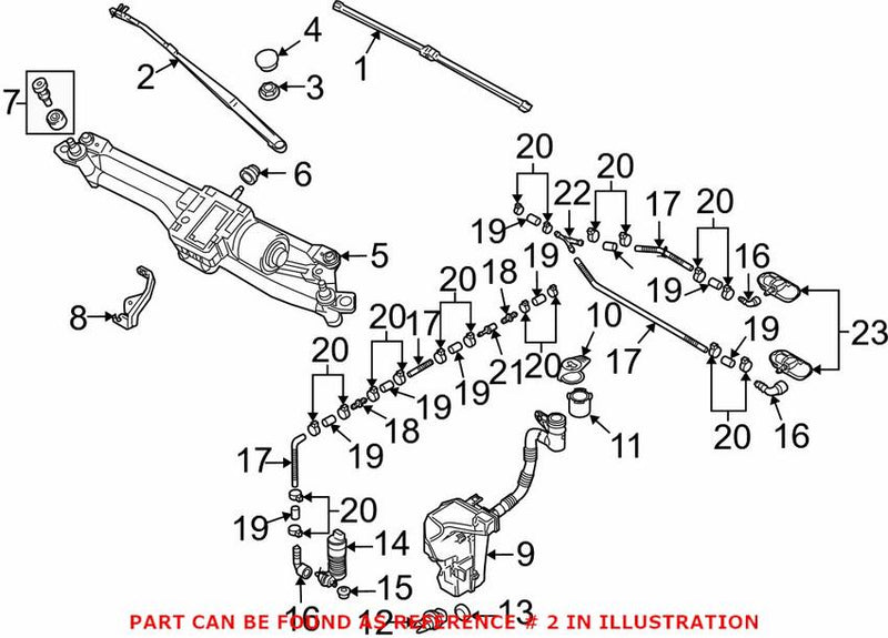 Genuine VW/Audi Windshield Wiper Arm – Driver Side 8P1955407A