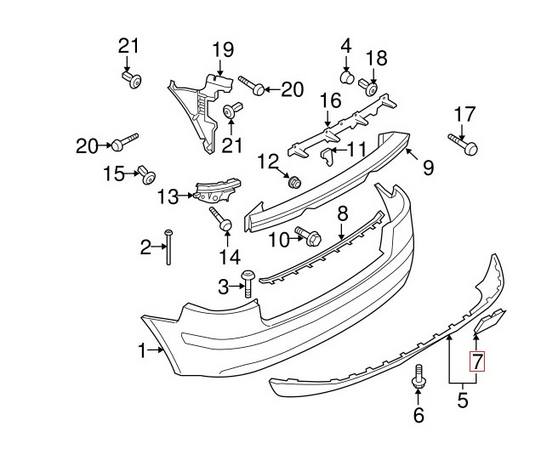 Genuine VW/Audi Tow Hook Cover -Rear (Un-painted) 8P4807441AGRU