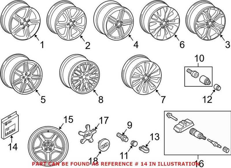 Genuine VW/Audi Wheel Lock Set 8R0071336
