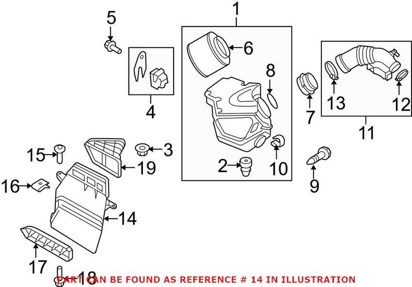 Genuine VW/Audi Engine Air Intake Hose 8R0129617B – Genuine VW/Genuine VW/Audi