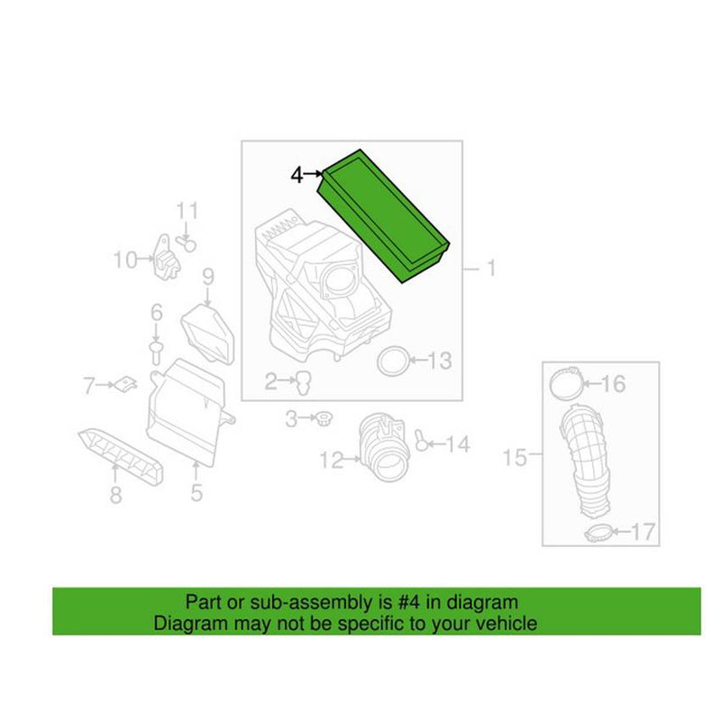 Genuine VW/Audi Engine Air Filter 8R0133843K