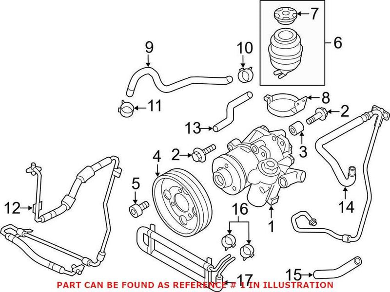 Genuine VW/Audi Power Steering Pump 8R0145153D