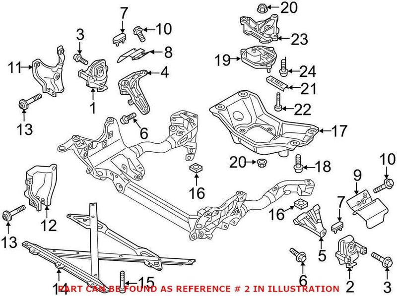 Genuine VW/Audi Engine Mount – Driver Side 8R0199381Q