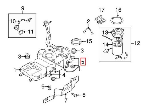 Genuine VW/Audi Fuel Tank Securing Strap 8R0201653A