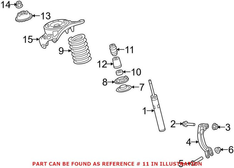 Genuine VW/Audi Suspension Strut Bumper – Front 8R0412131D