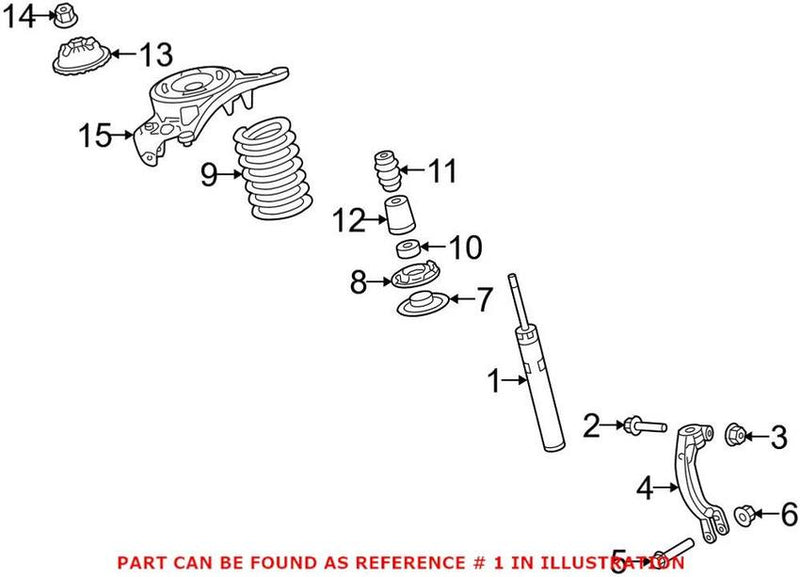 Genuine VW/Audi Shock Absorber – Front 8R0413031BE