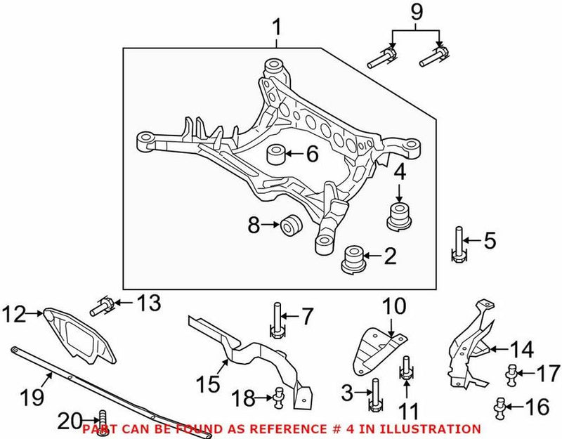 Suspension Crossmember Insulator – Rear