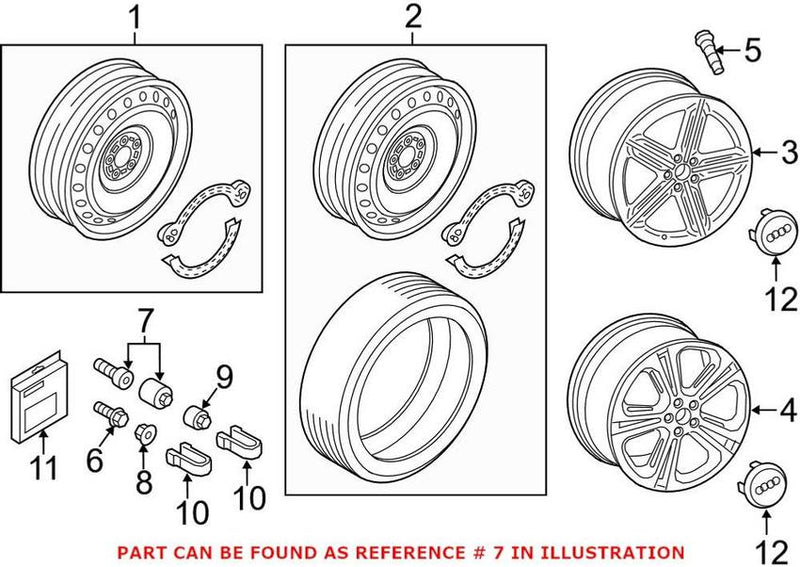 Genuine VW/Audi Wheel Lug Bolt 8R0698139810