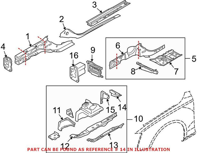 Genuine VW/Audi Suspension Strut Mount Bracket – Front Driver Side 8R0803357