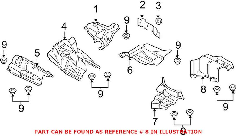 Genuine VW/Audi Exhaust Heat Shield 8R0804171B – Genuine VW/Genuine VW/Audi