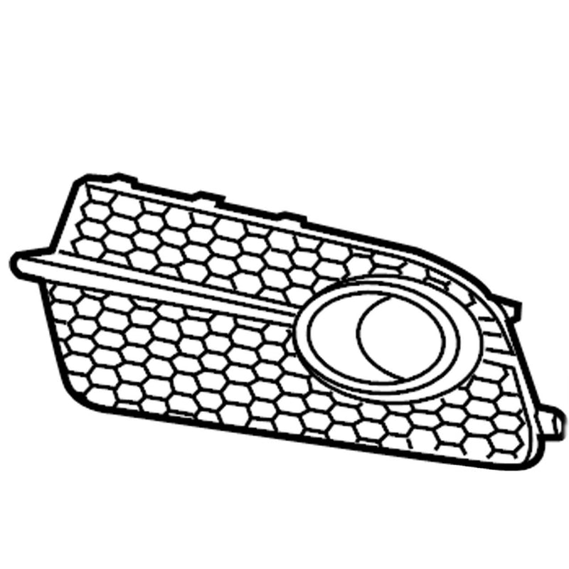 Genuine VW/Audi Foglight Grille – Passenger Side (Satin Black/Black) (S-Line) 8R0807682NBMT