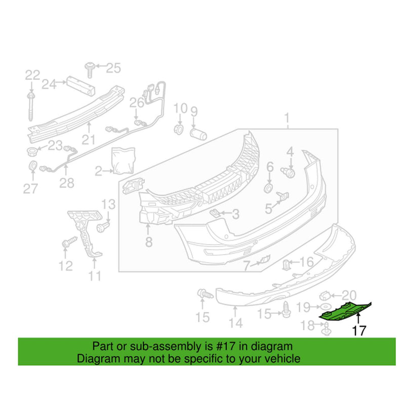 Genuine VW/Audi Bumper Trim Cover 8R0807819LGRU – Genuine VW/Genuine VW/Audi