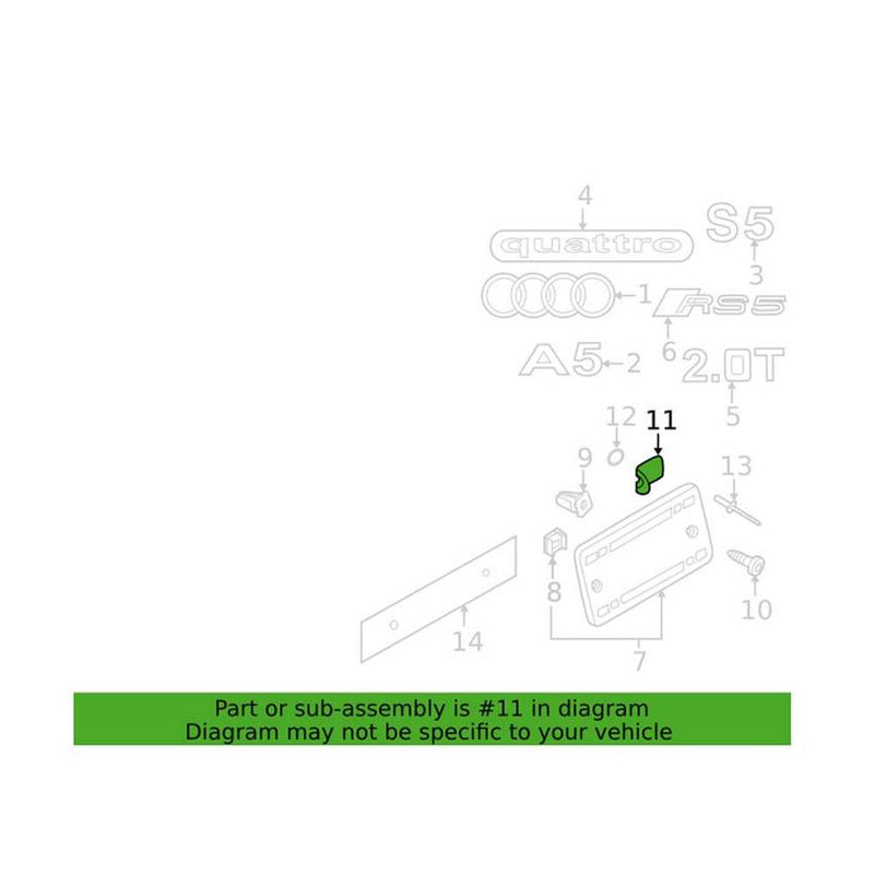 License Plate Bracket Pin Backing