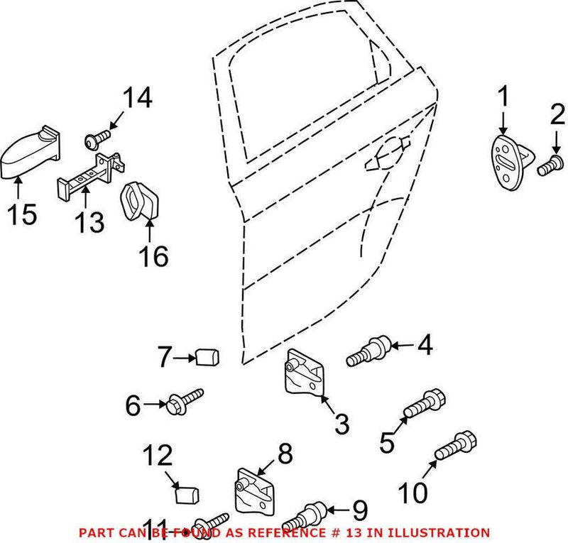 Genuine VW/Audi Door Check – Rear 8R0839249F