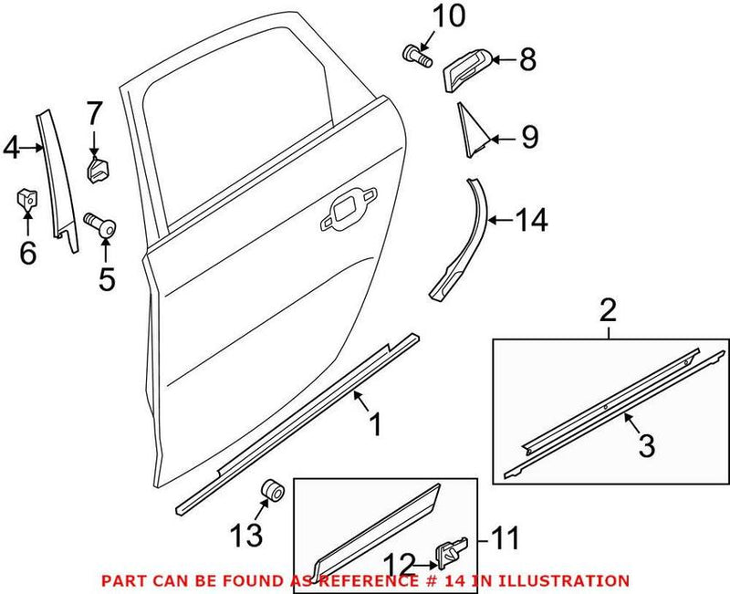 Genuine VW/Audi Stone Guard – Rear Driver Side 8R0839981C