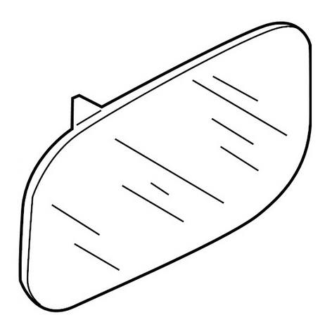 Genuine VW/Audi Side Mirror Glass – Passenger Side (Flat) 8R0857536N