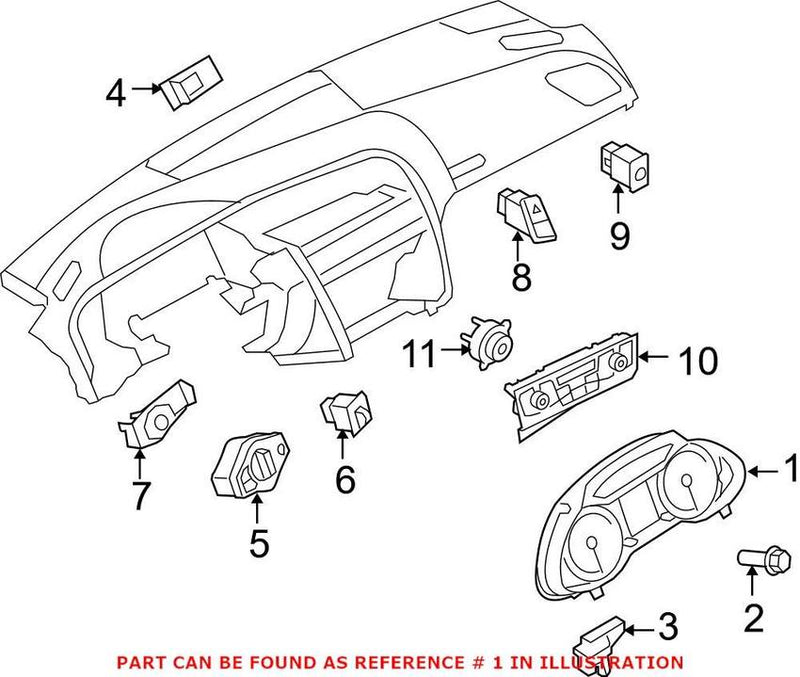 Genuine VW/Audi Instrument Cluster 8R0920950BX
