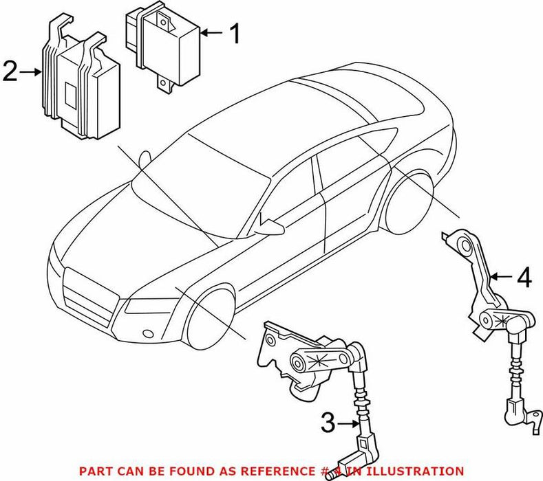 Genuine VW/Audi Headlight Level Sensor – Rear 8R0941309E