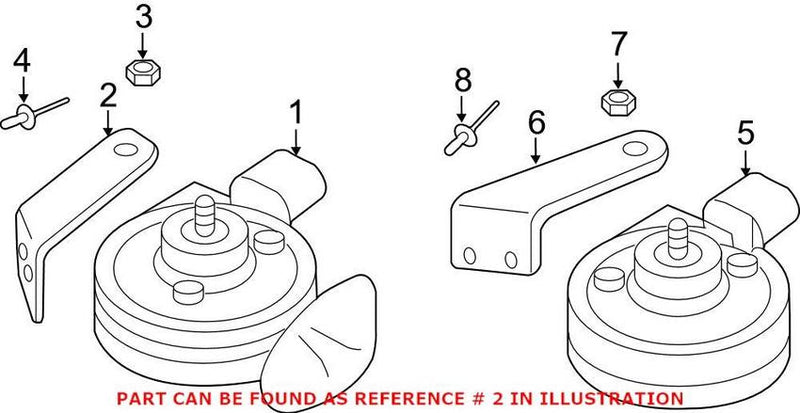 Genuine VW/Audi Horn Bracket 8R0951230A