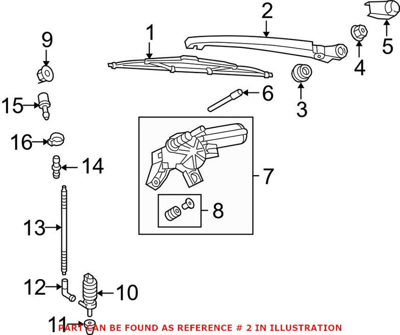 Windshield Wiper Arm – Rear