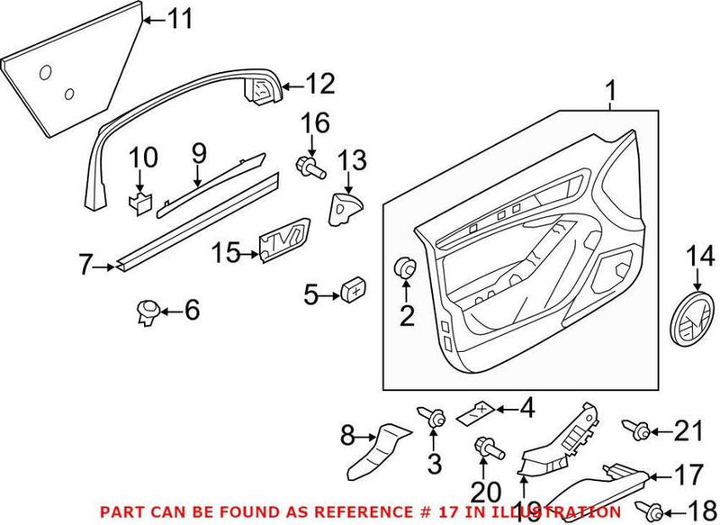 Genuine VW/Audi Door Armrest – Front Driver Side 8R1867173B24A