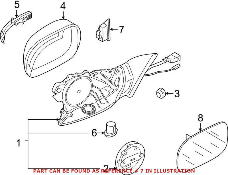 Genuine VW/Audi Blind Spot Detection System Warning Sensor – Passenger Side 8R1949146A