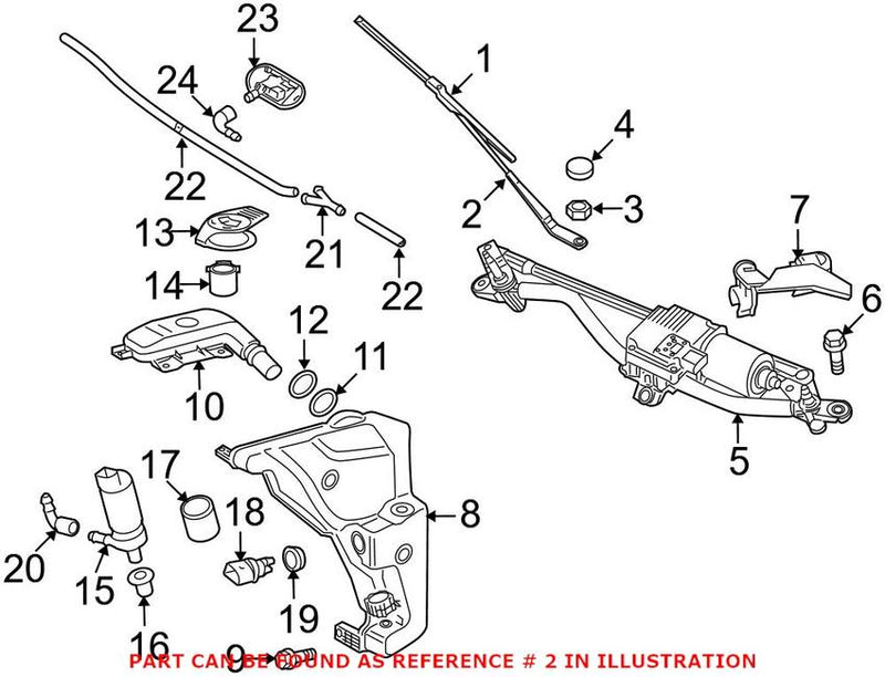 Genuine VW/Audi Windshield Wiper Arm – Passenger Side 8R1955408B1P9