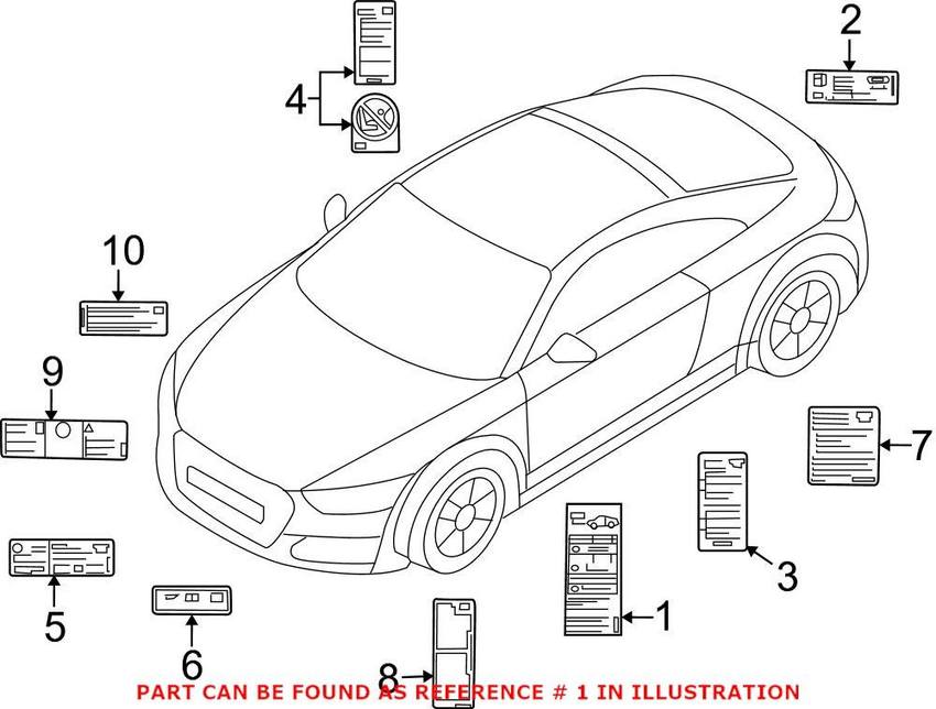 Genuine VW/Audi Tire Label 8S0010502DD