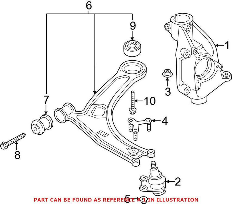 Genuine VW/Audi Steering Knuckle – Front Driver Side 8S0407253F