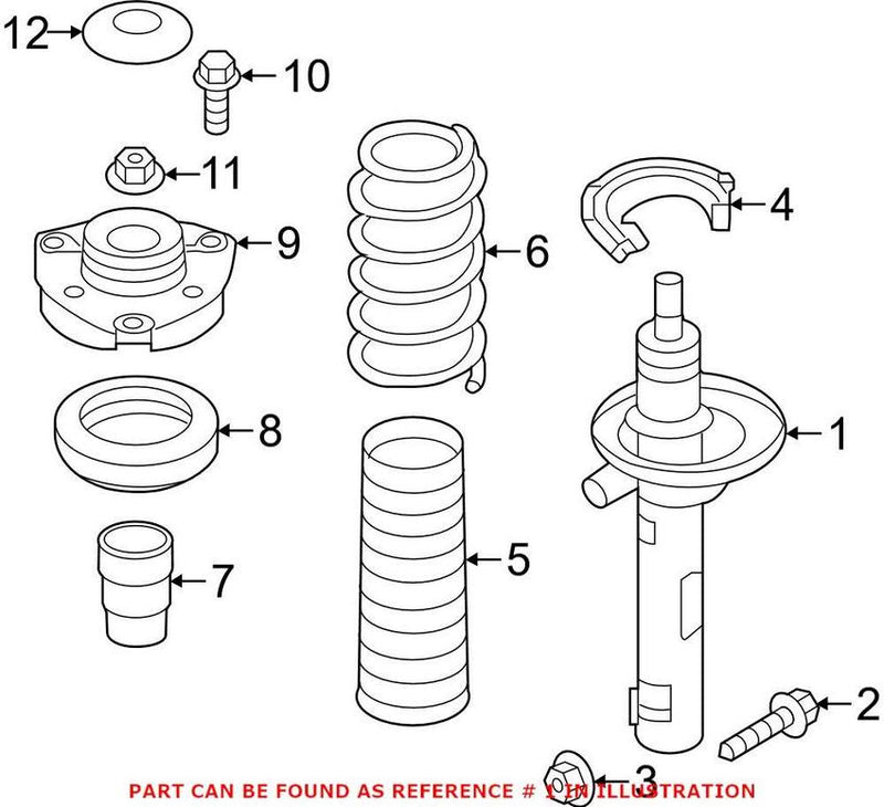 VW Suspension Strut – Front 8S0413029F