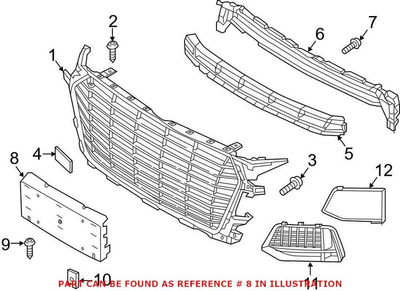 Genuine VW/Audi License Plate Bracket – Front 8S0807287A3FZ