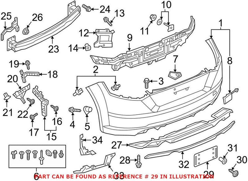 Genuine VW/Audi License Plate Bracket 8S0807845A