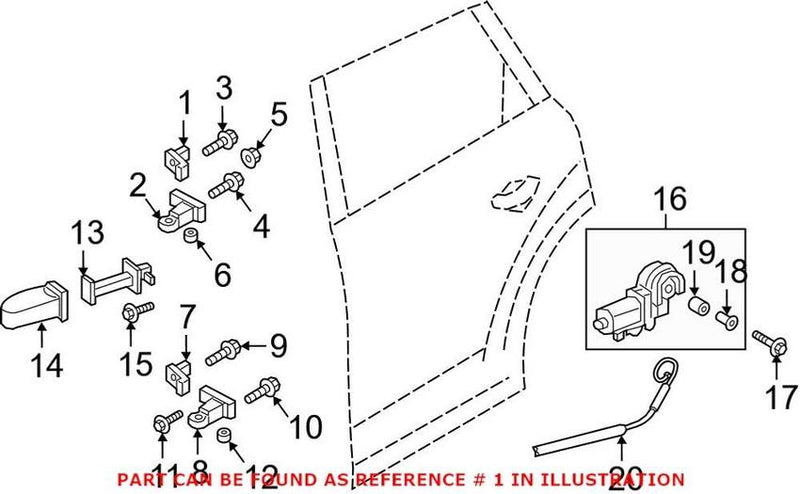 Genuine VW/Audi Door Hinge 8S0833408A