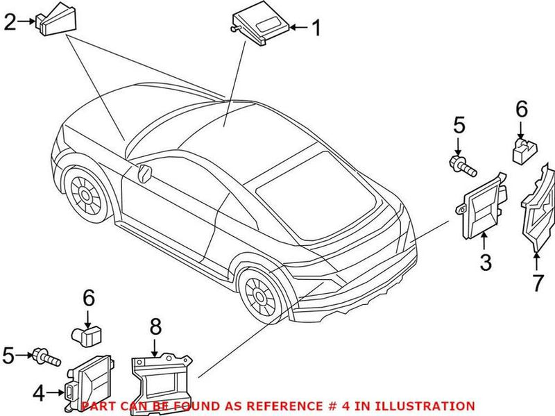 Genuine VW/Audi Blind Spot Detection System Warning Sensor – Driver Side 8S0907568