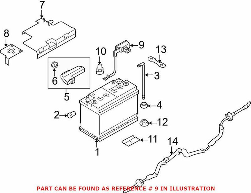 Genuine VW/Audi Battery Cable 8S0915181B