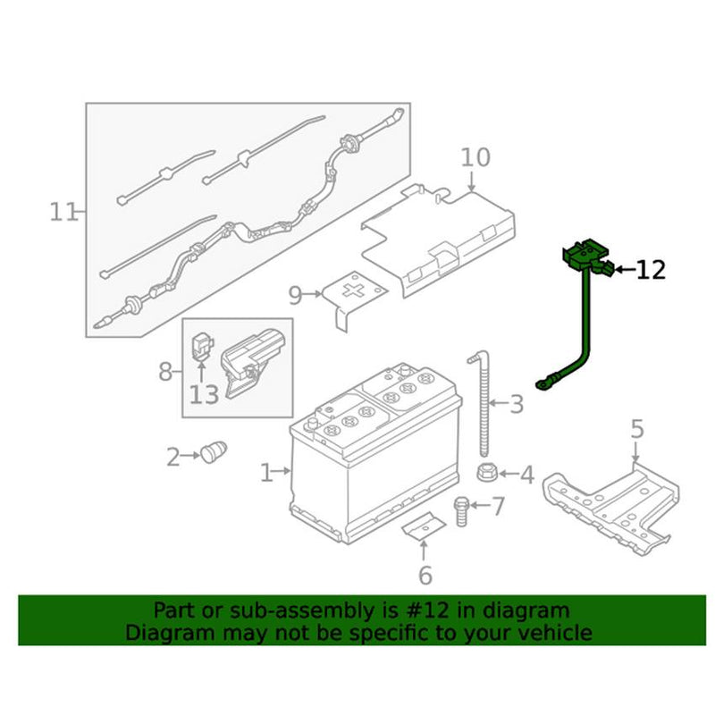 Genuine VW/Audi Battery Cable 8S0915181C