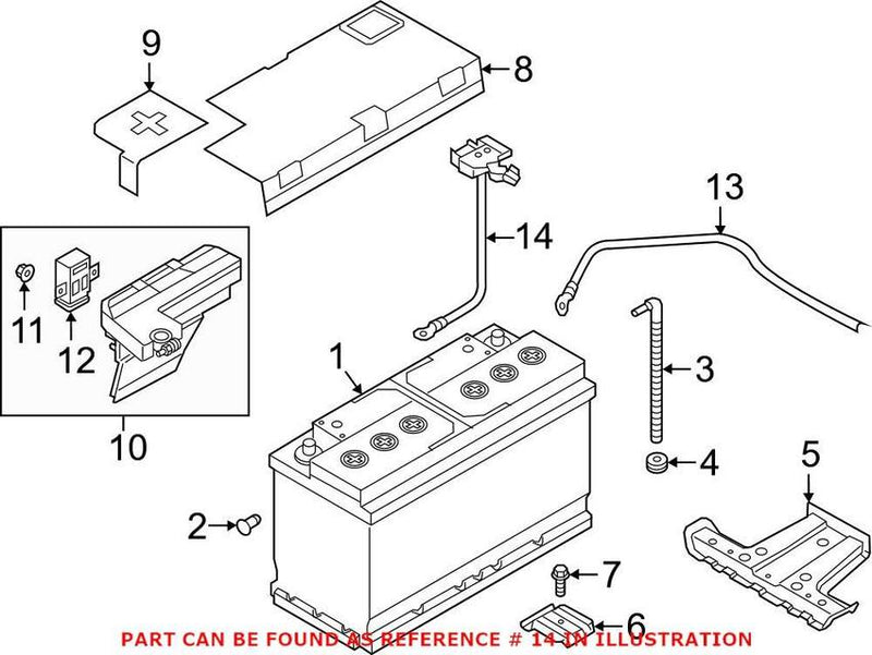Genuine VW/Audi Battery Cable 8S0915181C