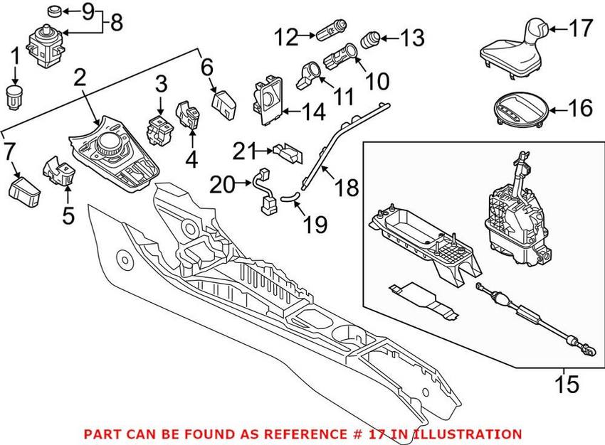 Genuine VW/Audi Automatic Transmission Shift Handle 8S1713139D MDB – Genuine VW/Genuine VW/Audi
