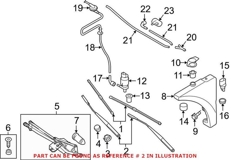 Genuine VW/Audi Windshield Wiper Arm – Driver Side 8S19554071P9