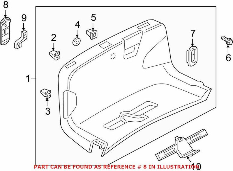 Genuine VW/Audi Deck Lid Release Lever 8S7880715