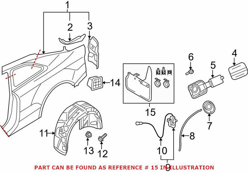 Genuine VW/Audi Mud Flap Set – Rear 8T0075101
