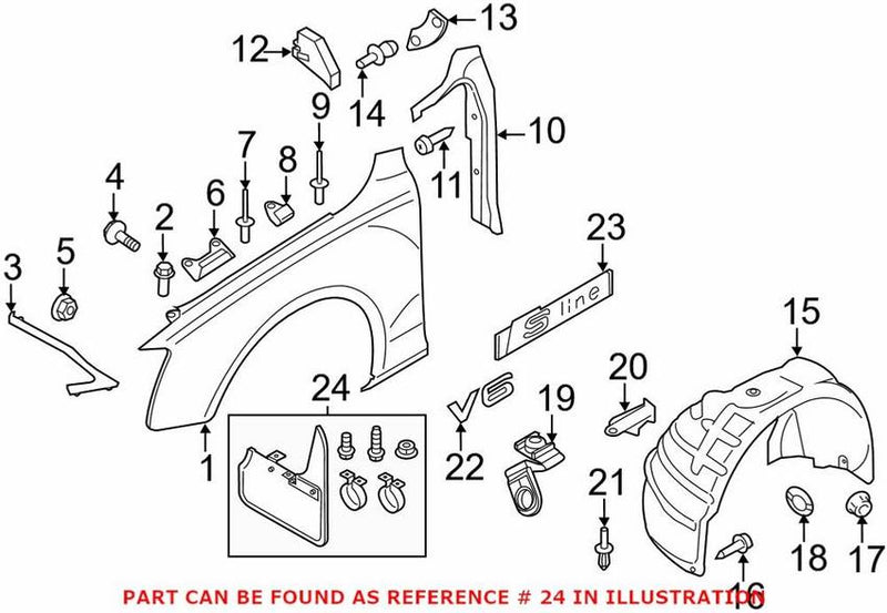 Genuine VW/Audi Mud Flap Set – Front 8T0075111