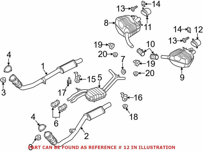 Genuine VW/Audi Exhaust Tail Pipe – Driver Side 8T0253823A