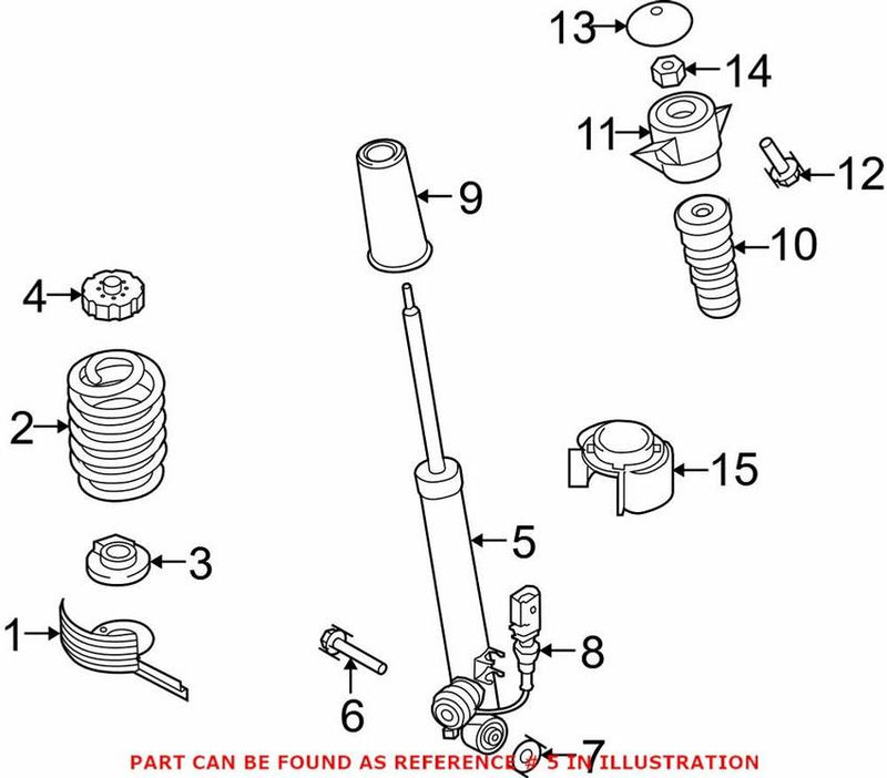 Genuine VW/Audi Shock Absorber – Rear 8T0513035F