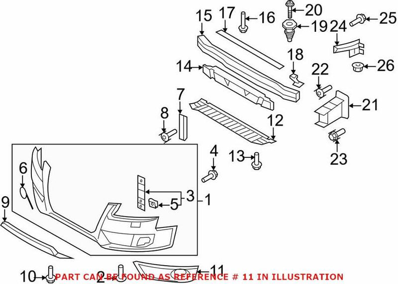 Genuine VW/Audi Fog Light – Front Passenger Side 8T080768201C